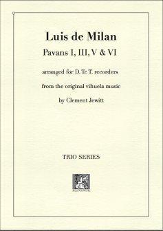 Picture of Sheet music  for descant recorder, treble recorder and tenor recorder by Luis de Milan. 16thC Spanish composer and poet