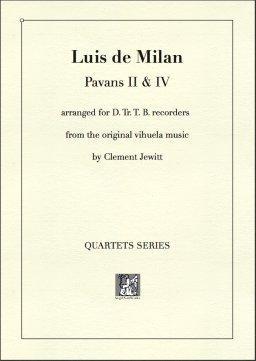 Picture of Sheet music  for descant recorder, treble recorder, tenor recorder and bass recorder by Luis de Milan. 16thC prolific Spanish composer and poet