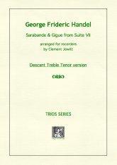 Picture of Sheet music  for descant recorder, treble recorder and tenor recorder by George Frideric Handel. Arranged for recorder trio