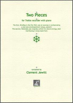 Picture of Sheet music  by Clement Jewitt. Contrasting pieces for treble recorder with piano