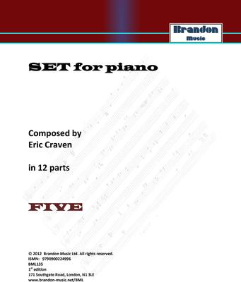 Picture of Sheet music  for PIANO by Eric Craven. Non-prescriptive Piano open for interpretation