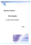 Picture of Sheet music  for flute, alto flute, cello and piano by Malcolm Dedman. This Sonata is for Flute, Cello and Piano and, unlike the Trio-sonatas of the Baroque period, it treats the three instruments as equal. It is in three movements.
