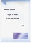 Picture of Sheet music  by Malcolm Dedman. This piece, for two cellos and piano, is about the oneness of humanity, of love and brotherhood. There is also a version for viola, cello and piano, available from the composer.