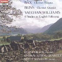 Picture of CD of music for clarinet, piano and string quartet by Bax, Bliss and Vaughan Williams performed by Janet Hilton, Keith Swallow and the Lindsay Quartet