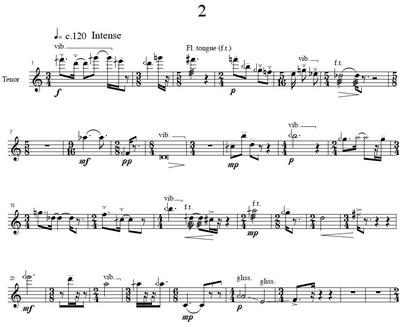 Picture of Sheet music  by Donald Bousted. 5 Quarter-Tone Pieces are solo pieces written for Alto and Tenor recorder.