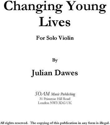 Picture of Sheet music  by Julian Dawes. Four Pieces for Solo Violin