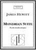 Picture of Sheet music  for alto recorder and piano by James Hewitt. Mondrian Suite consists of four movements each inspired by a painting by Pierre Mondrian. 