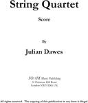 Picture of Sheet music  for violin, violin, viola and cello by Julian Dawes. String Quartet in four movements