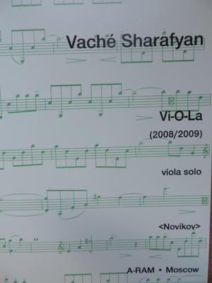 Picture of Sheet music for viola solo by Vaché Sharafyan