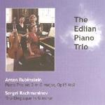 Picture of CD of piano trios by Anton Rubinstein and Sergei Rachmaninov performed by the Edlian Piano Trio