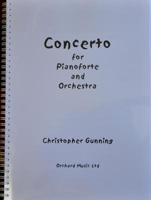 Picture of Sheet music  by Christopher Gunning. Full score, concerto for pianoforte and  orchestra in 3 movements, approx 25 minutes