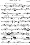 Picture of Sheet music  for cello by James Hewitt. Solo fantasia, free, declamatory, improvisatory- "through a labyrinth, a journey to a place unknown.."