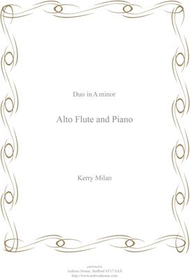 Picture of Sheet music  by Kerry Milan. Duo for Alto Flute and piano, single movement  lasting about 11'40" - haunting and evocative.