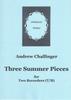 Picture of Sheet music  by Challinger. Three duets for the combination of tenor and bass recorders. They are more difficult than the Spring Pieces for two trebles but should not tax experienced players too much. 
