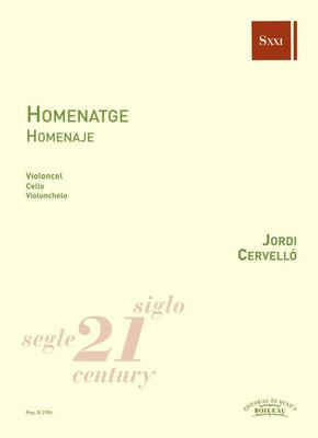 Picture of Sheet music for cello solo by Jordi Cervelló