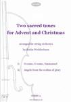 Picture of Sheet music  for violin, violin, viola, cello and double bass. Two very well-known tunes associated with the Christmas season, extended and elaborated for string orchestra.