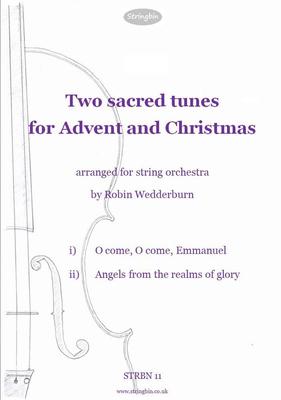 Picture of Sheet music  for violin, violin, viola, cello and double bass. Two very well-known tunes associated with the Christmas season, extended and elaborated for string orchestra.